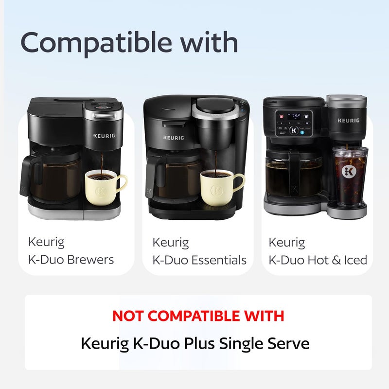 GoodCups Reusable Keurig K-Duo Coffee Filter for K-Duo Hot & Iced(Gen 2), K-Duo, K-Duo Essential Brewers Only - Carafe Basket Permanent Coffee Filters for Keurig K Duo Coffee Makers - Image 2